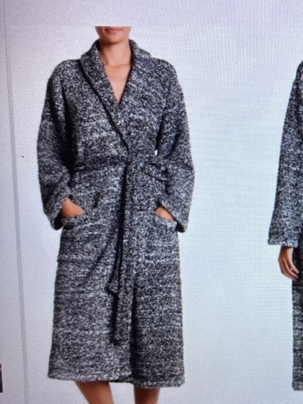 Barefoot Dreams CozyChic Heather Graphite Robe size 1